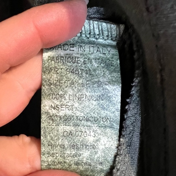 Viola Borgnine Italy Green Linen Jacket, Size Small. - Picture 6 of 8